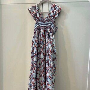 Poupette St. Barth Floral Smocked Maxi Dress
